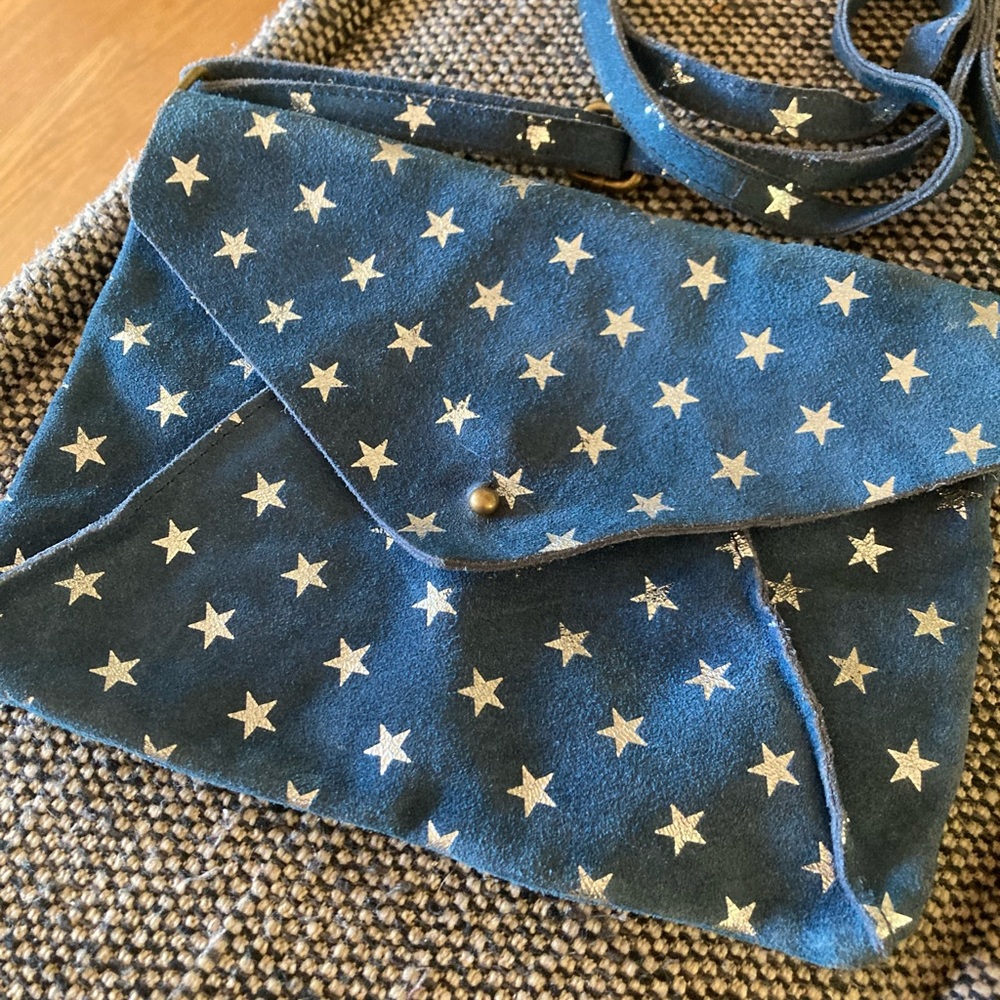 Blue Sueded Leather Bag/Purse 🥸